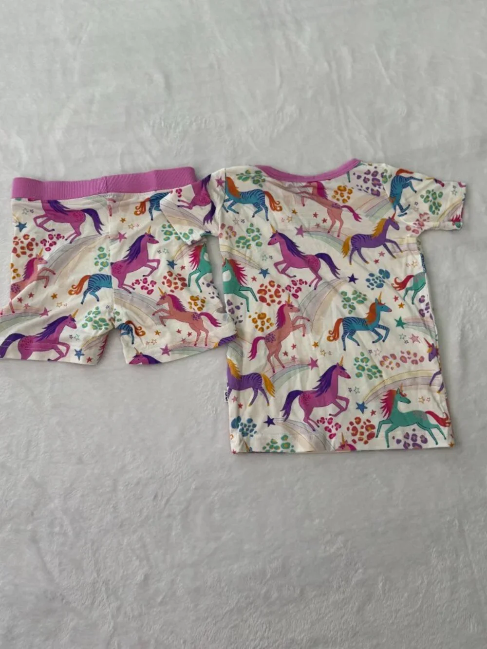Little Sleepies Unicorn Magic Two-Piece SS & Shorts 12/18 Months